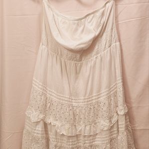 ADORABLE STRAPLESS WHITE EYELET DRESS BY AMERICAN RAG GIRL SIZE 1X